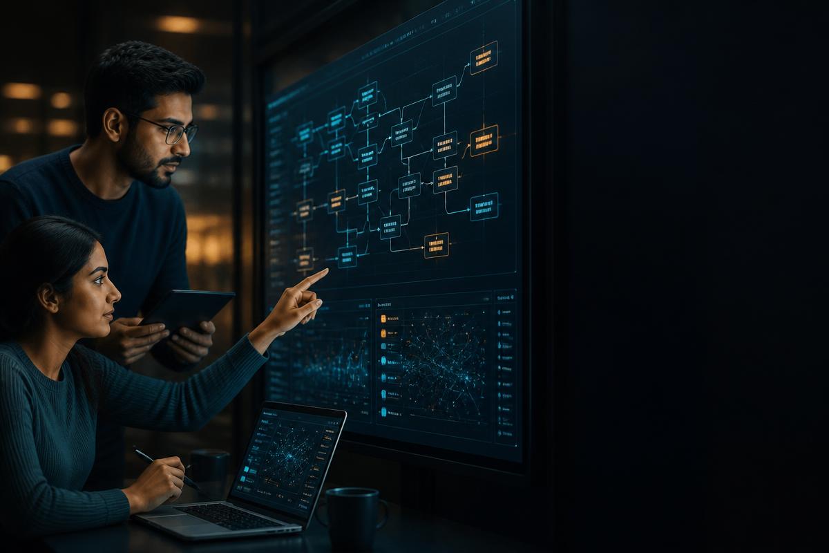 Indian learners mapping an AI automation workflow